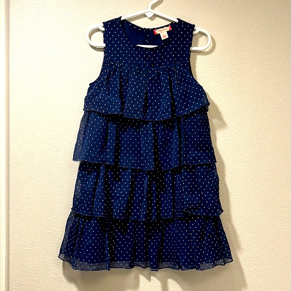 Ruby & Bloom Navy Tiered Ruffle Dress